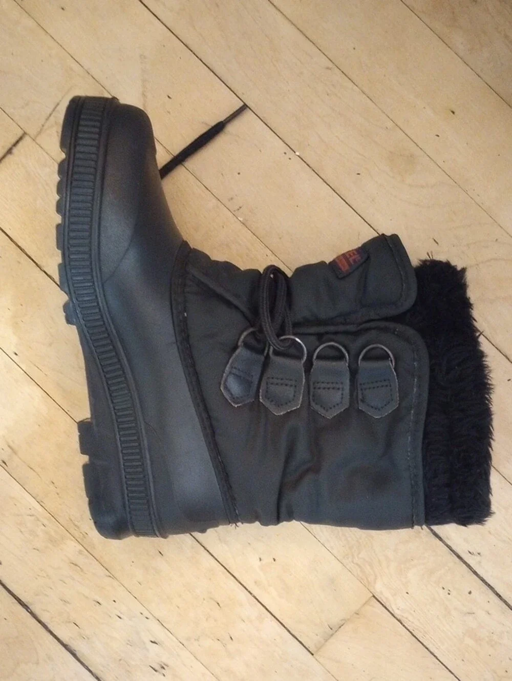 Sorel Kaufman Canada Vintage Black Winter Lace-Up Boots Size 7